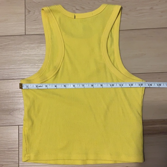 Forever 21 Yellow Crop Tank Top - Picture 2 of 3